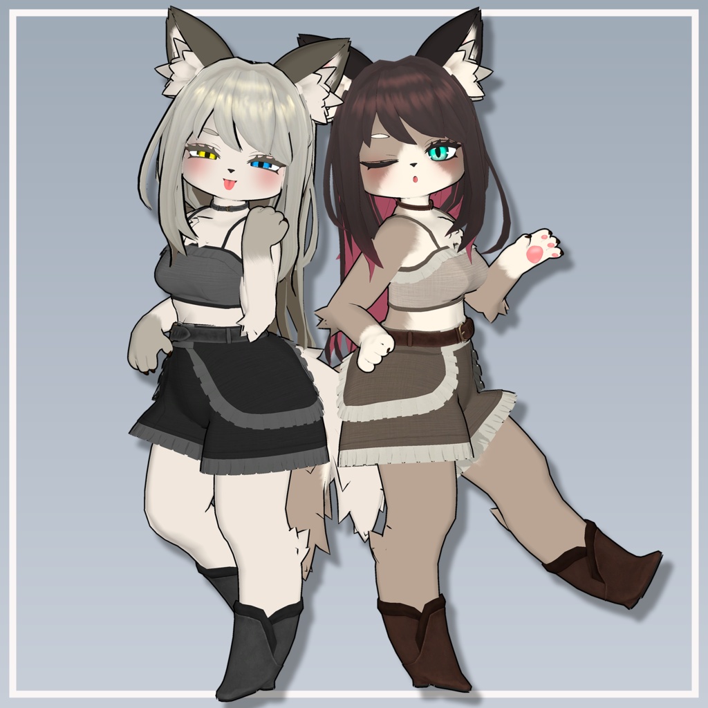 【複数アバター対応】MiuLongHair【VRChat想定】