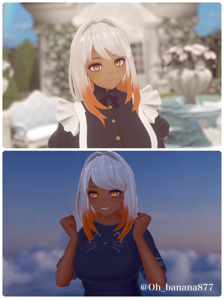 【複数アバター対応】MiuLongHair【VRChat想定】