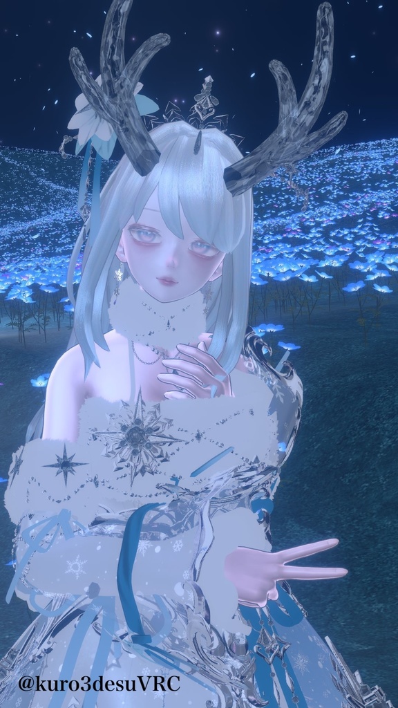 【複数アバター対応】MiuLongHair【VRChat想定】