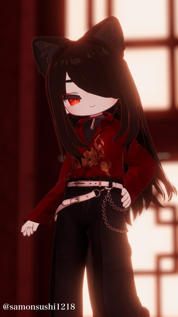 【複数アバター対応】MiuLongHair【VRChat想定】