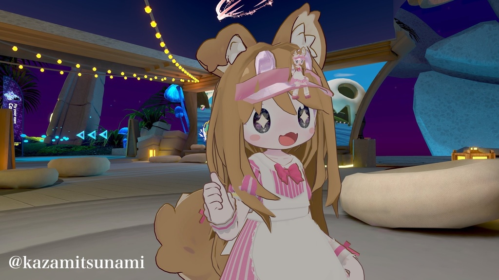 【複数アバター対応】MiuLongHair【VRChat想定】