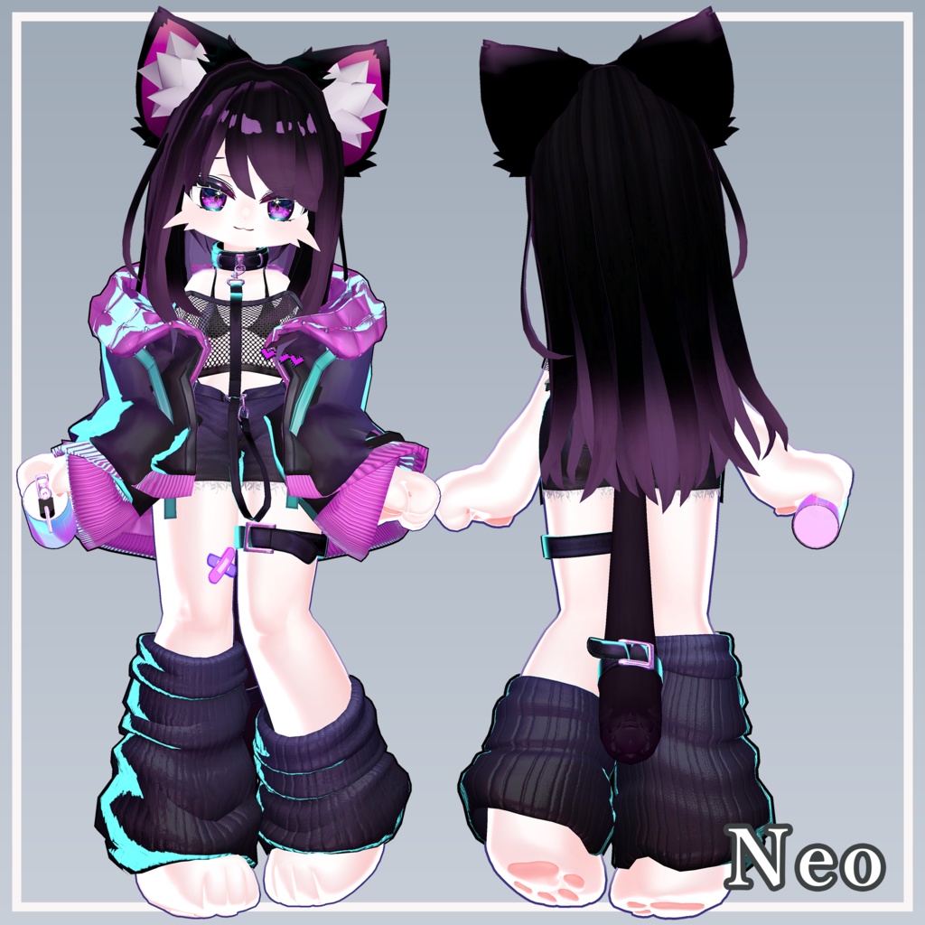 【複数アバター対応】MiuLongHair【VRChat想定】