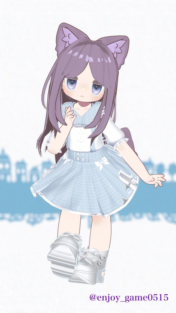 【複数アバター対応】MiuLongHair【VRChat想定】