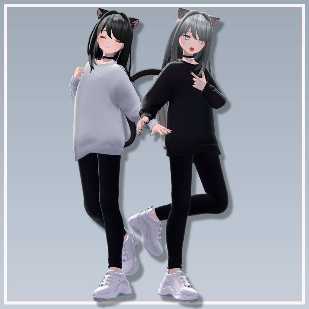 【複数アバター対応】MiuLongHair【VRChat想定】