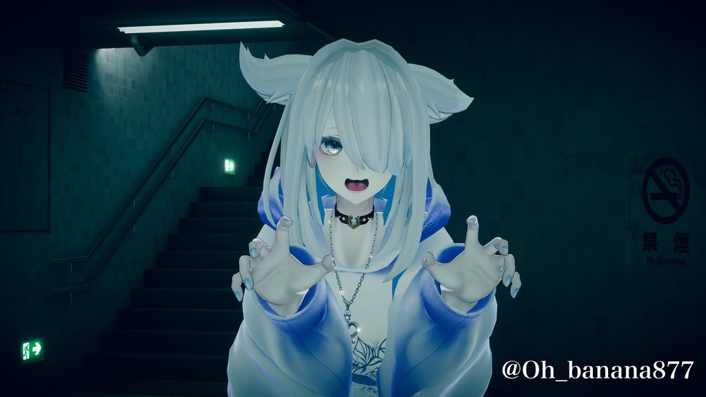 【複数アバター対応】MiuLongHair【VRChat想定】