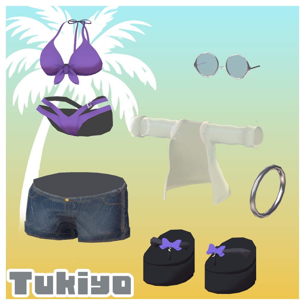 【つきよ&きらり専用水着】SUNNY DROP