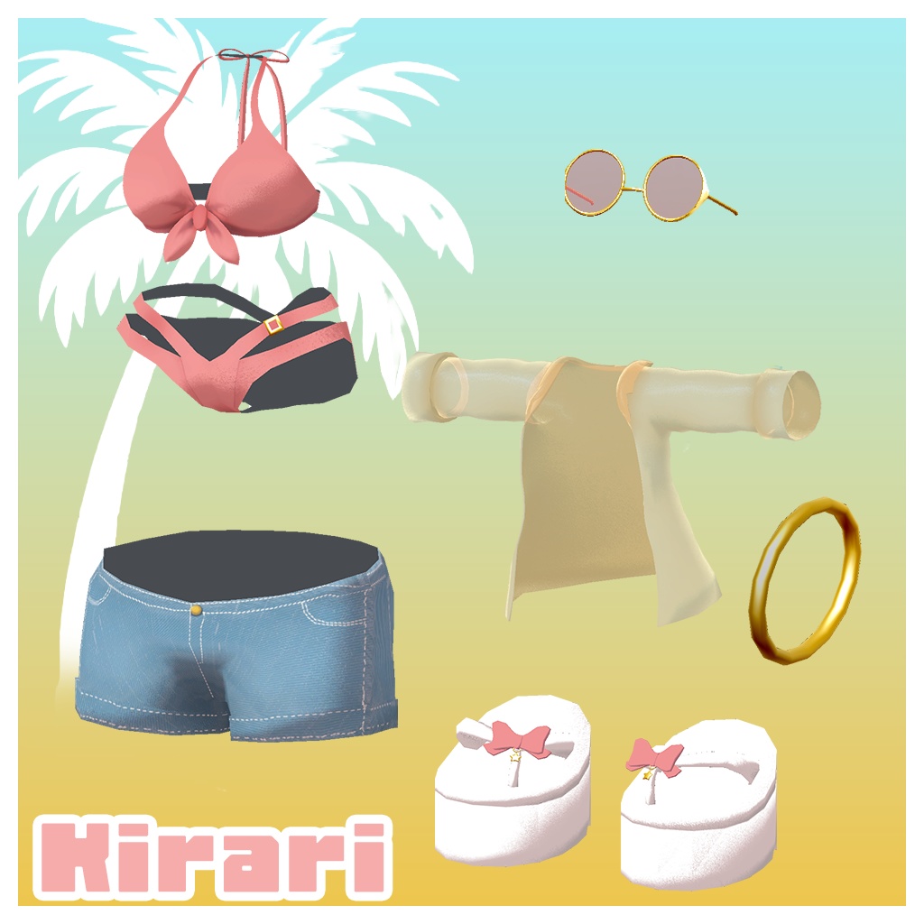 【つきよ&きらり専用水着】SUNNY DROP