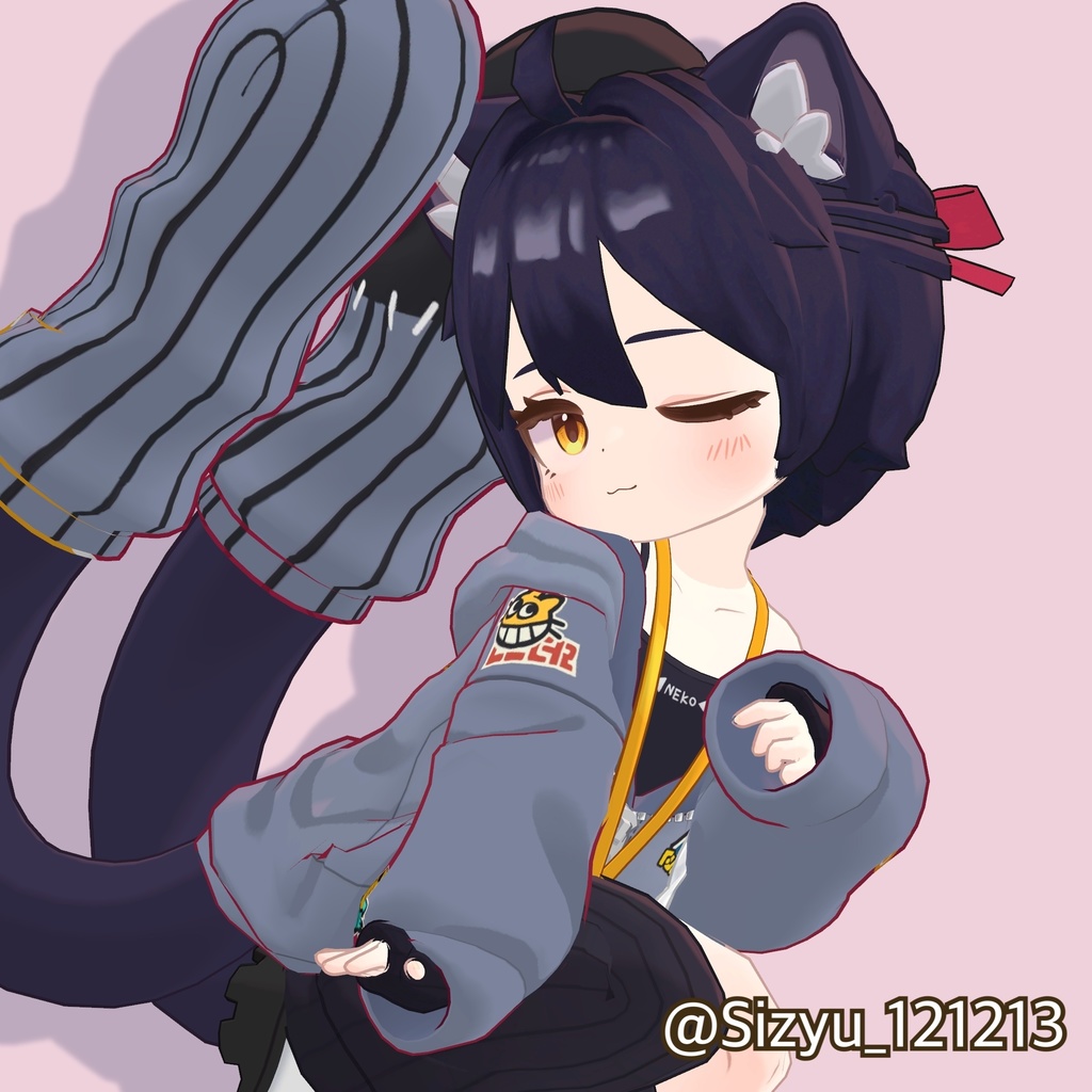 セール中!【複数アバター対応】ちょこんと はーふあっぷ【VRChat想定】