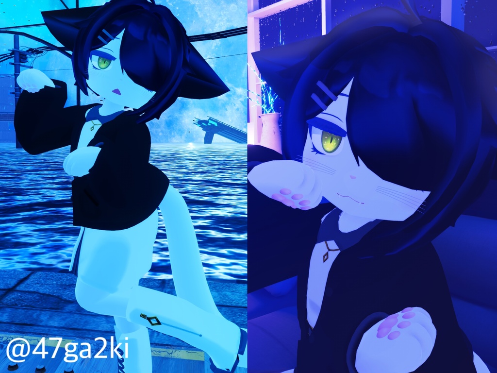 セール中!【複数アバター対応】ちょこんと はーふあっぷ【VRChat想定】