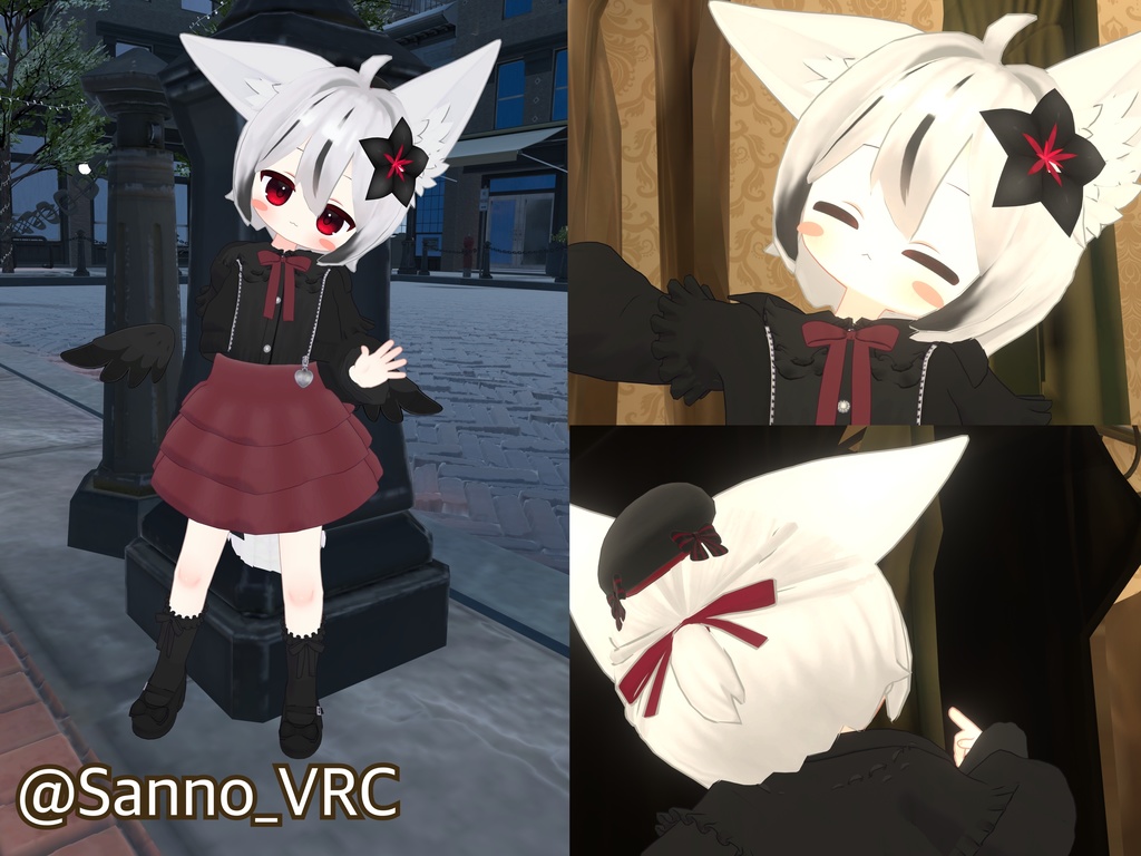 セール中!【複数アバター対応】ちょこんと はーふあっぷ【VRChat想定】