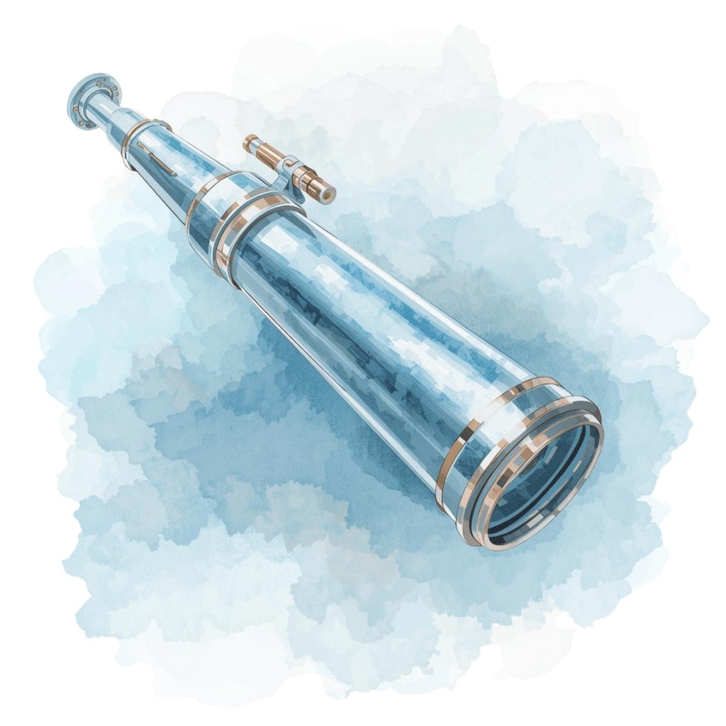 アンティーク×水彩ブルーの旅シリーズ クリップアートセット(全15点・PNG背景透過)