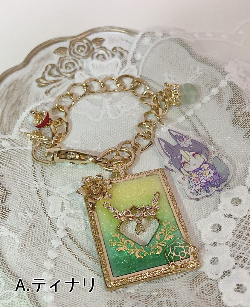 アクリルチャーム付きキャライメージバッグチャーム