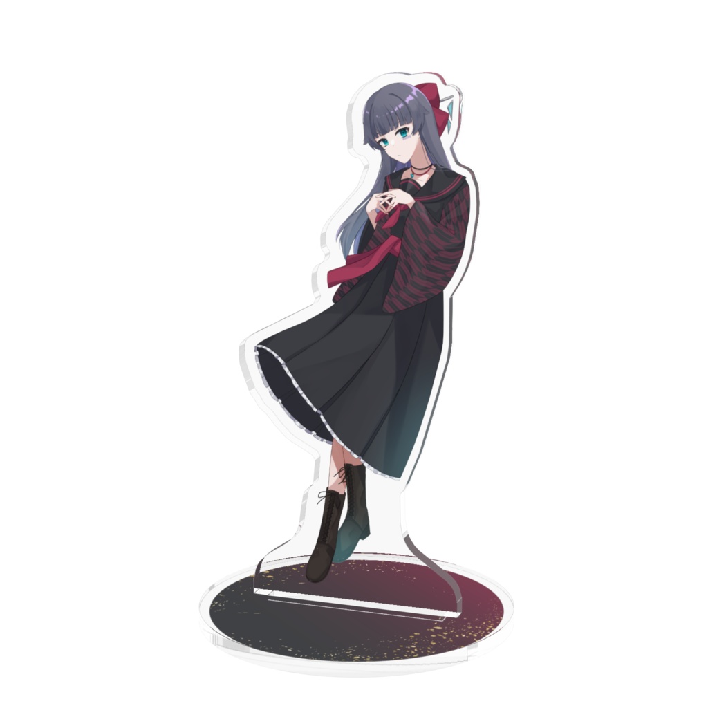 和風セーラーアクリルフィギュア_黒
