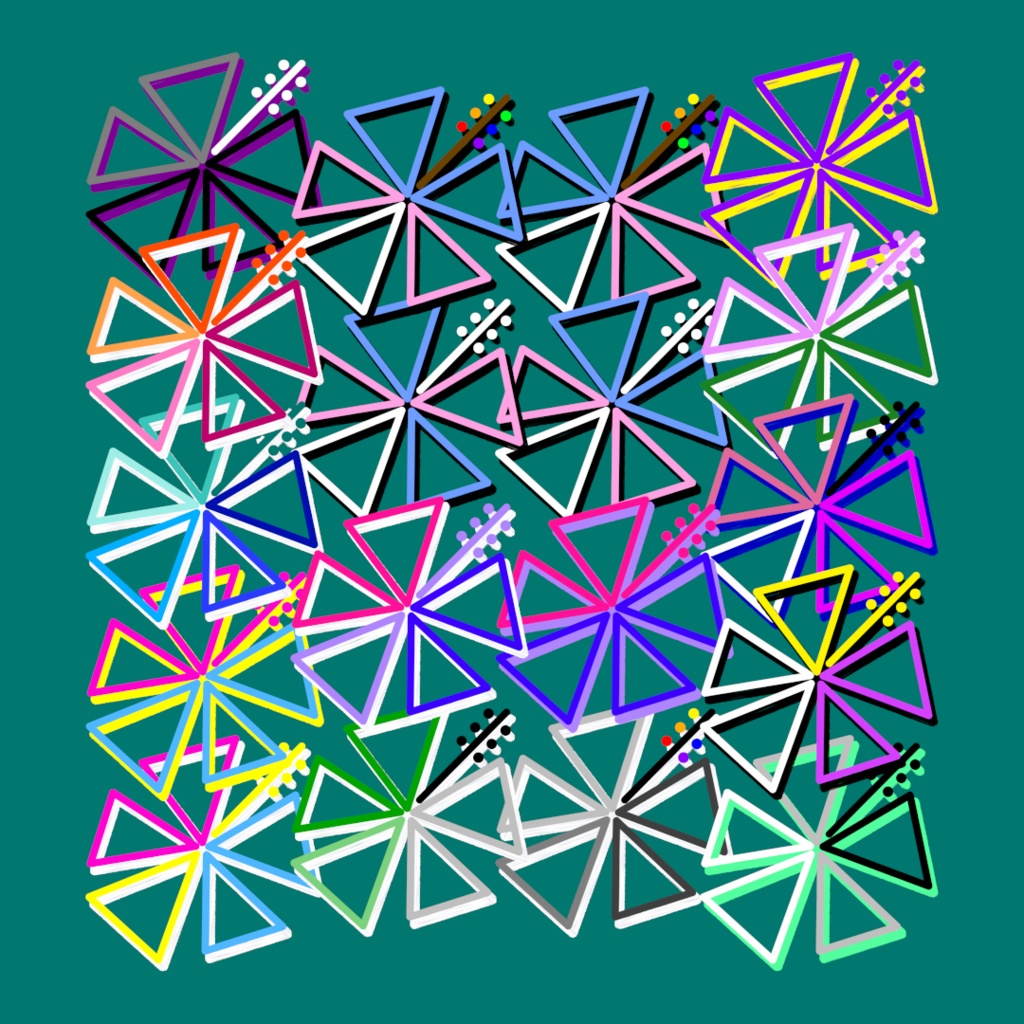 Triangle Pride Flowers