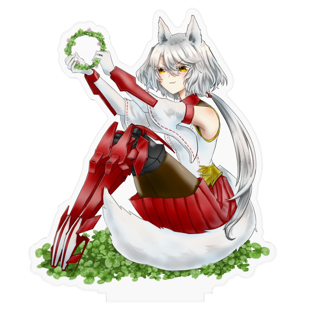 メカ少女『白狐型』のアクリルフィギュア