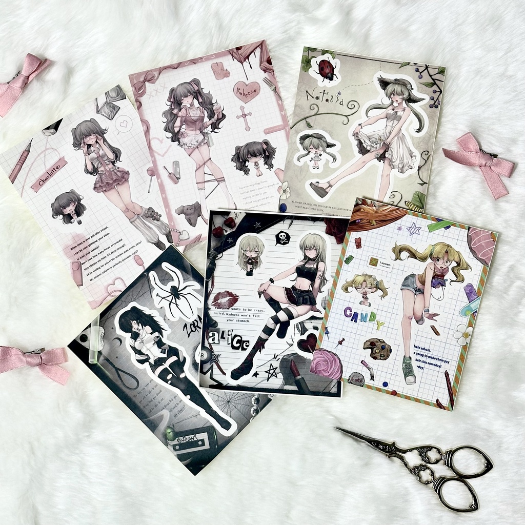 🌈台紙付きシール"Angel's Notebook"　6種