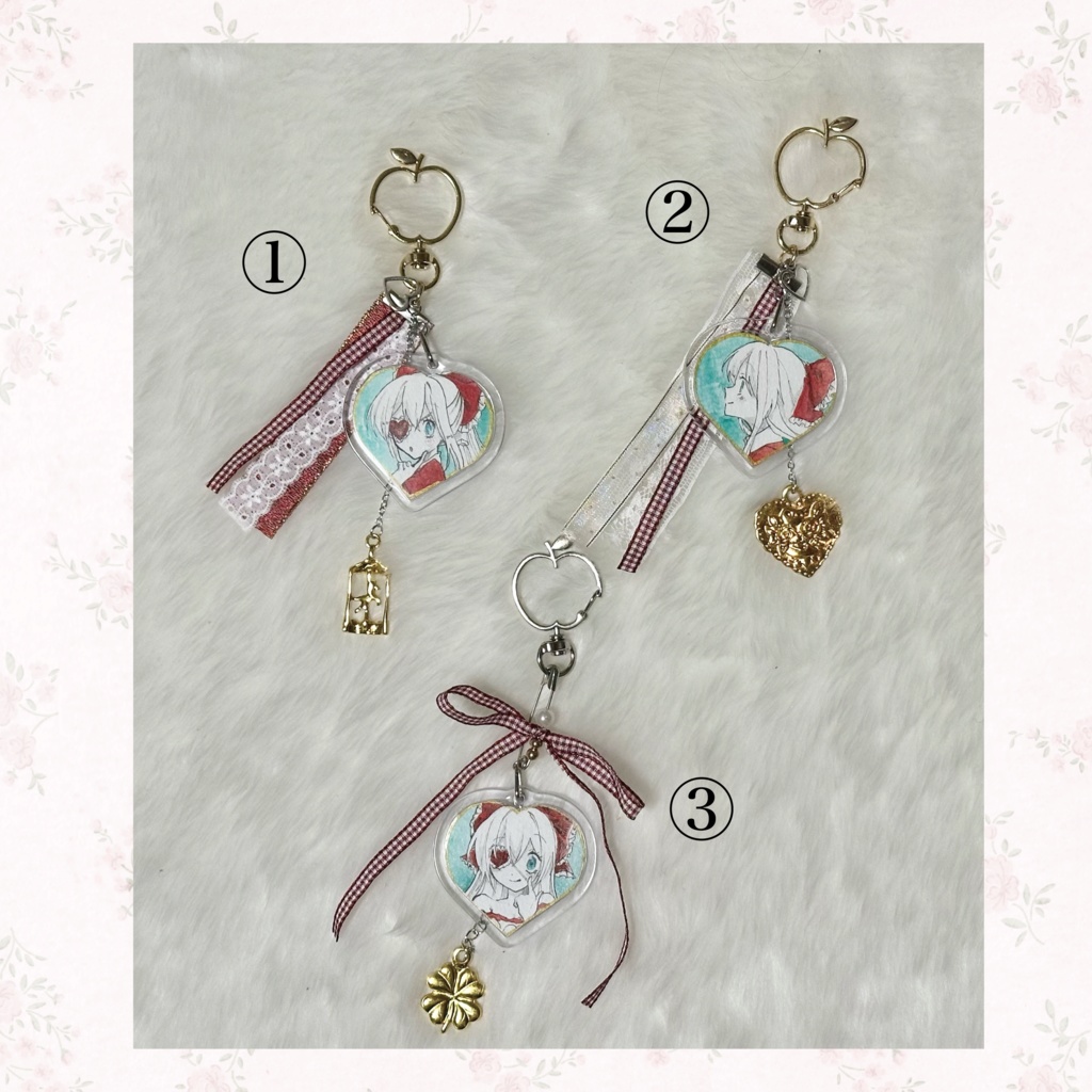 🍽️🎯ミニ原画キーホルダー A piece of a girl - Gift Alice&Natalia