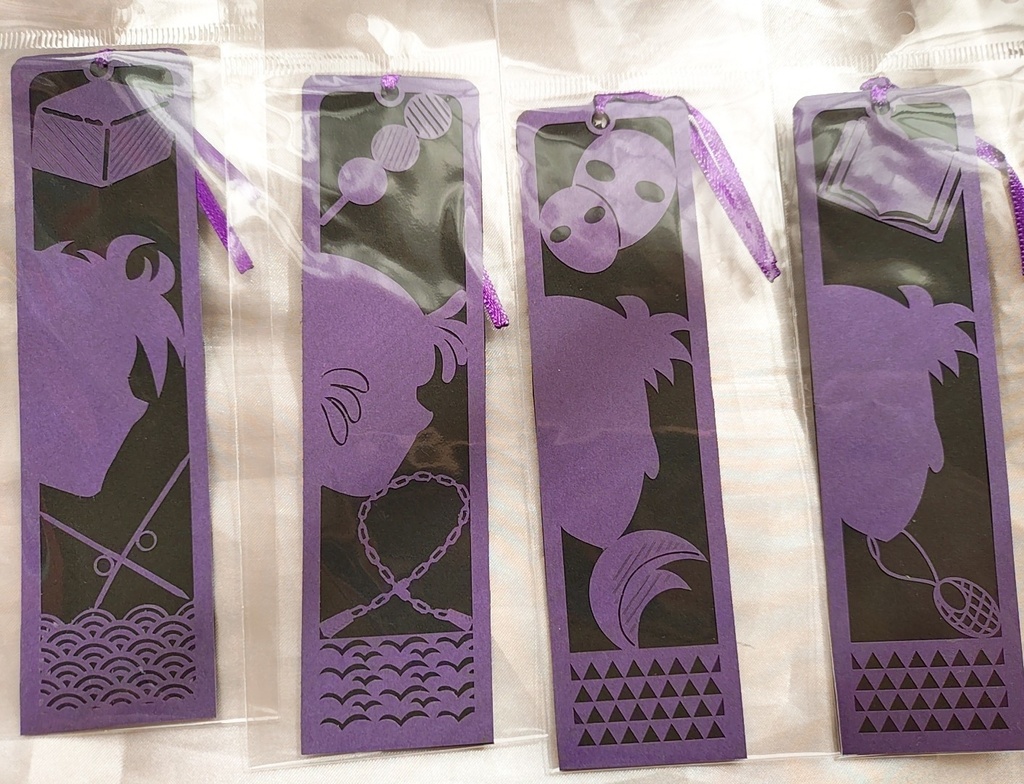 【揚げ出し豆腐衣ぬきで?!】切り絵風しおりセット