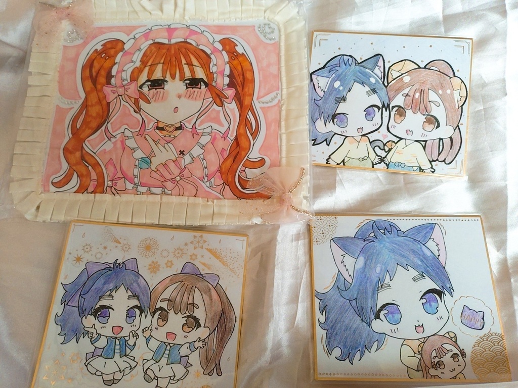 【揚げ出し豆腐衣ぬきで？！】現物のみ！描き下ろし色紙