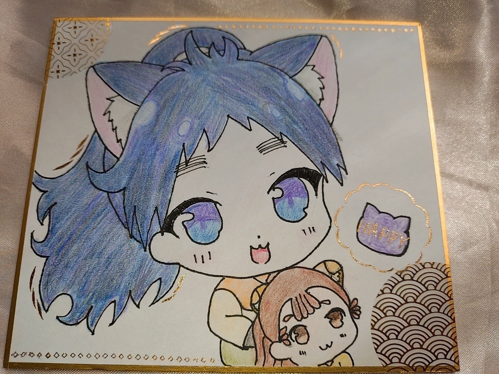 【揚げ出し豆腐衣ぬきで?!】現物のみ!描き下ろし色紙