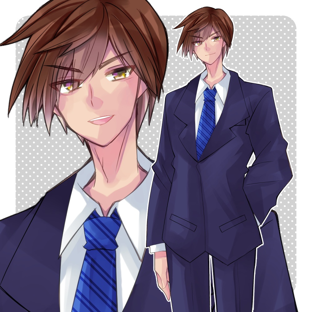 【無料】立ち絵 スーツの男性(半身)