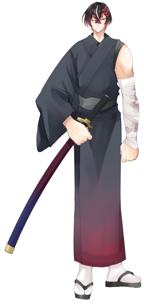 【無料】立ち絵 鬼の青年