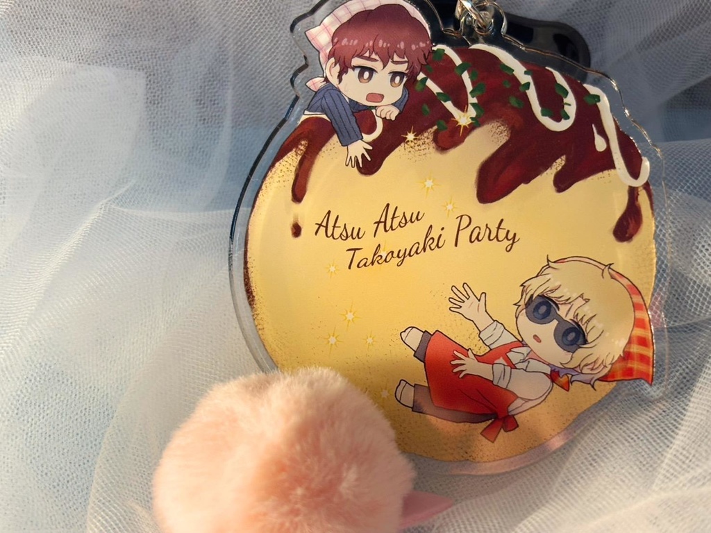 たこパ概念アクリルキーホルダー