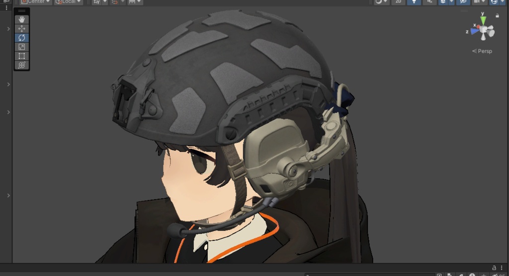 タクティカルヘルメット FAST SF タイプ + ヘッドセット AMP タイプ【VRC想定3Dモデル】