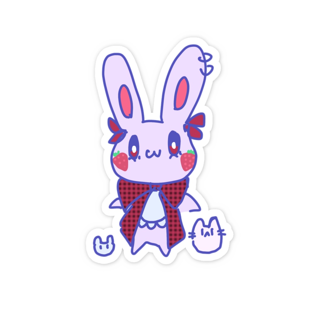 つねにみているちゃん(うさぎ) スマホステッカー