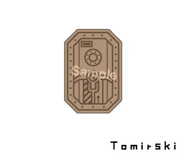 収容室扉ブローチ