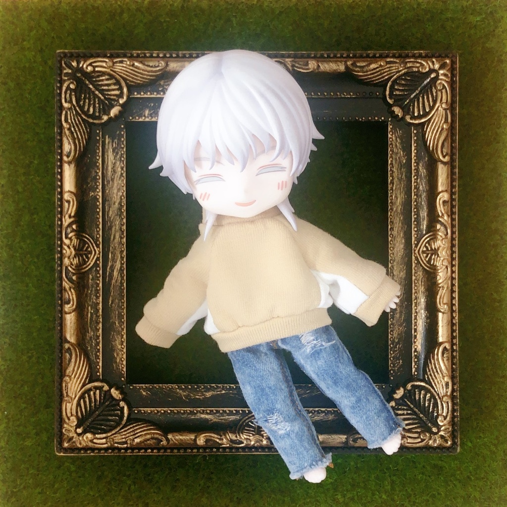 オビツ11 ねんどろいど 服 二色長袖トレーナー クリーム