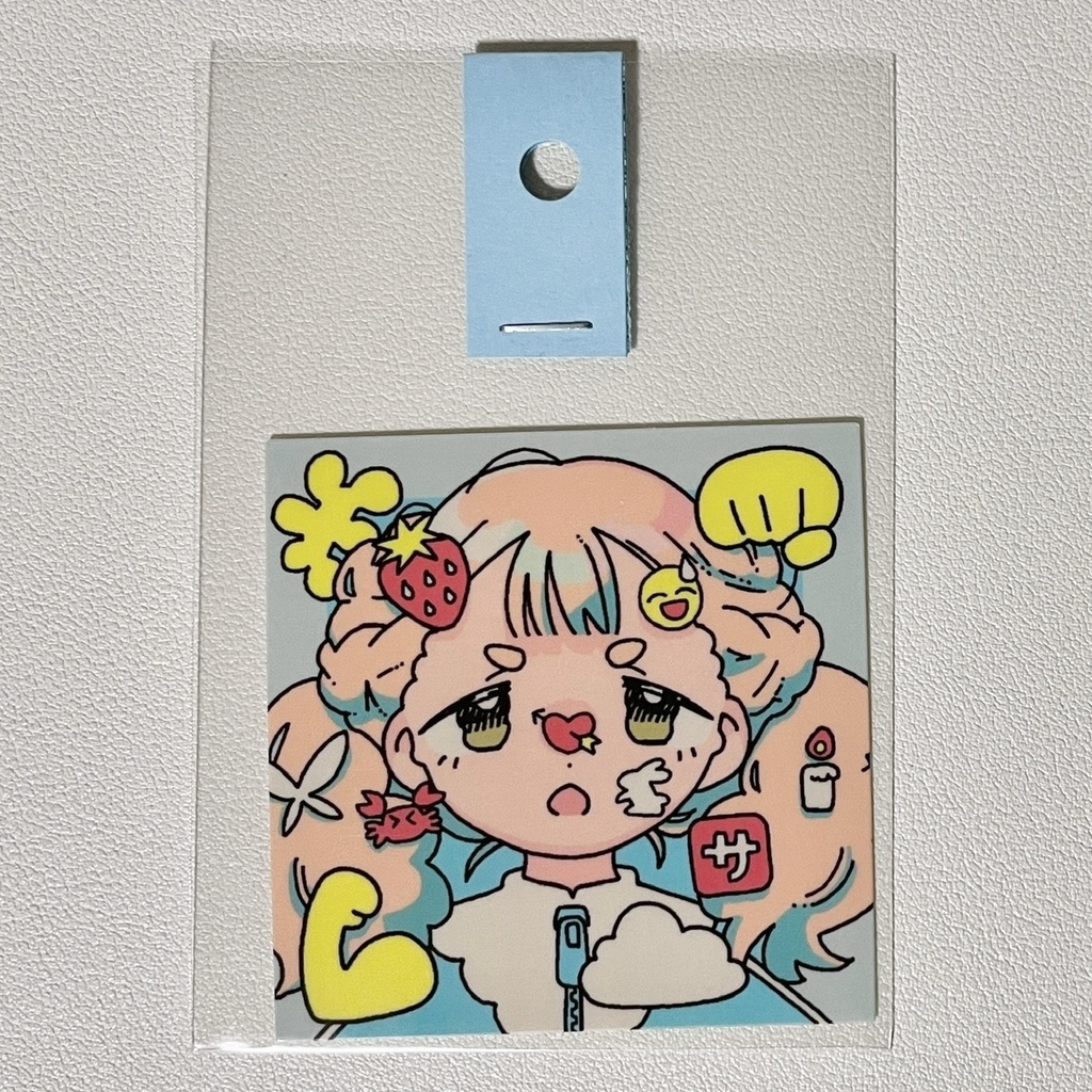 おかおのステッカー(水)