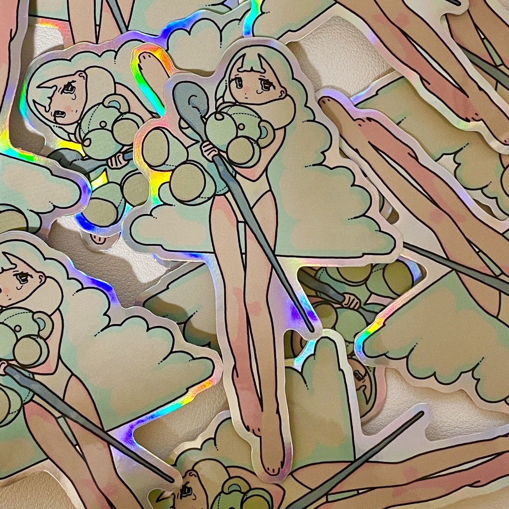 "drops"ステッカー（くも）