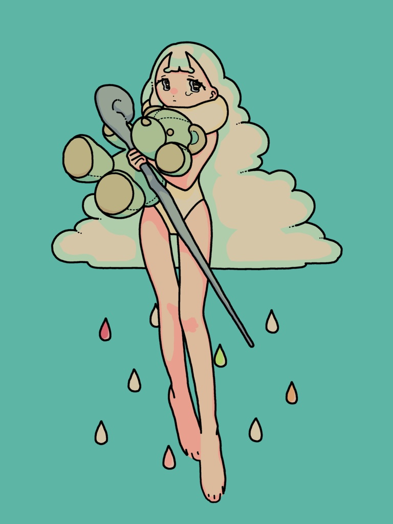 "drops"ステッカー(くも)