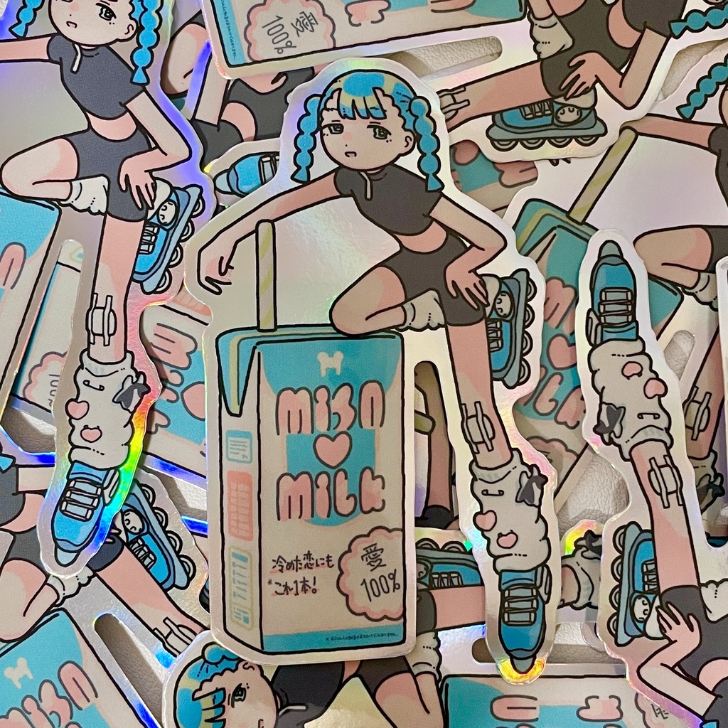 "drops"ステッカー（ぎゅうにゅう）