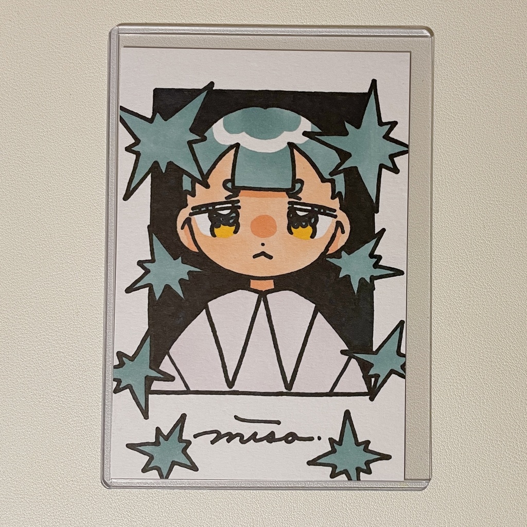 ポストカード原画「ぱちぱちちゃん」