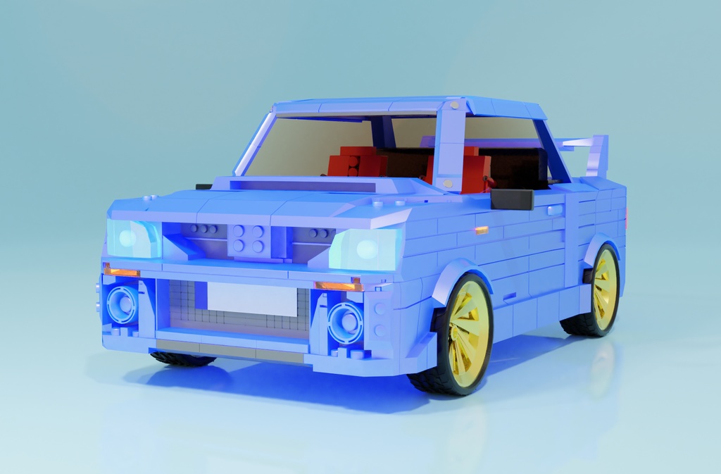 Block Car ブロックカー　ラリータイプ　stl.fbx