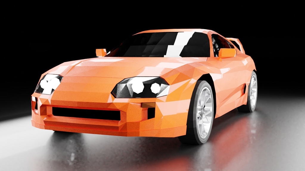 supra スープラ　ローポリモデル　FBX