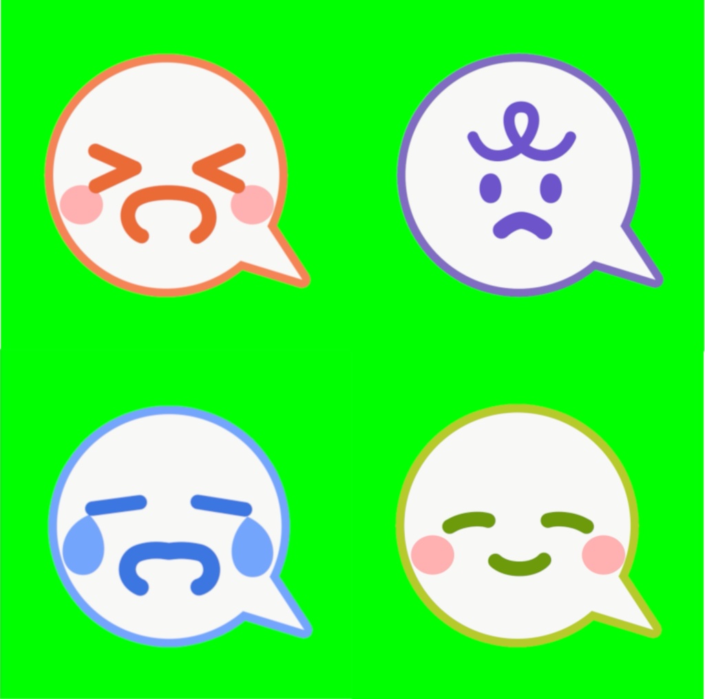 喜怒哀楽(4種アイコン)