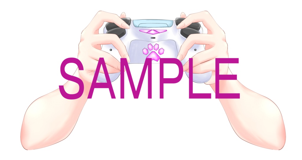 【無料】コントローラーを持った腕【Vtuber様向け素材】