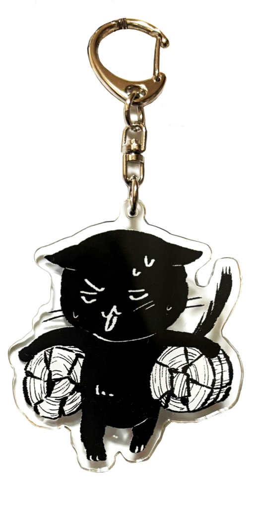 まきねこアクリルキーホルダー