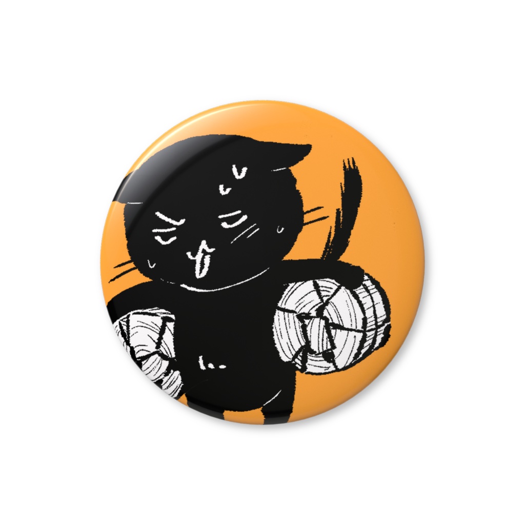 缶バッジオレンジ