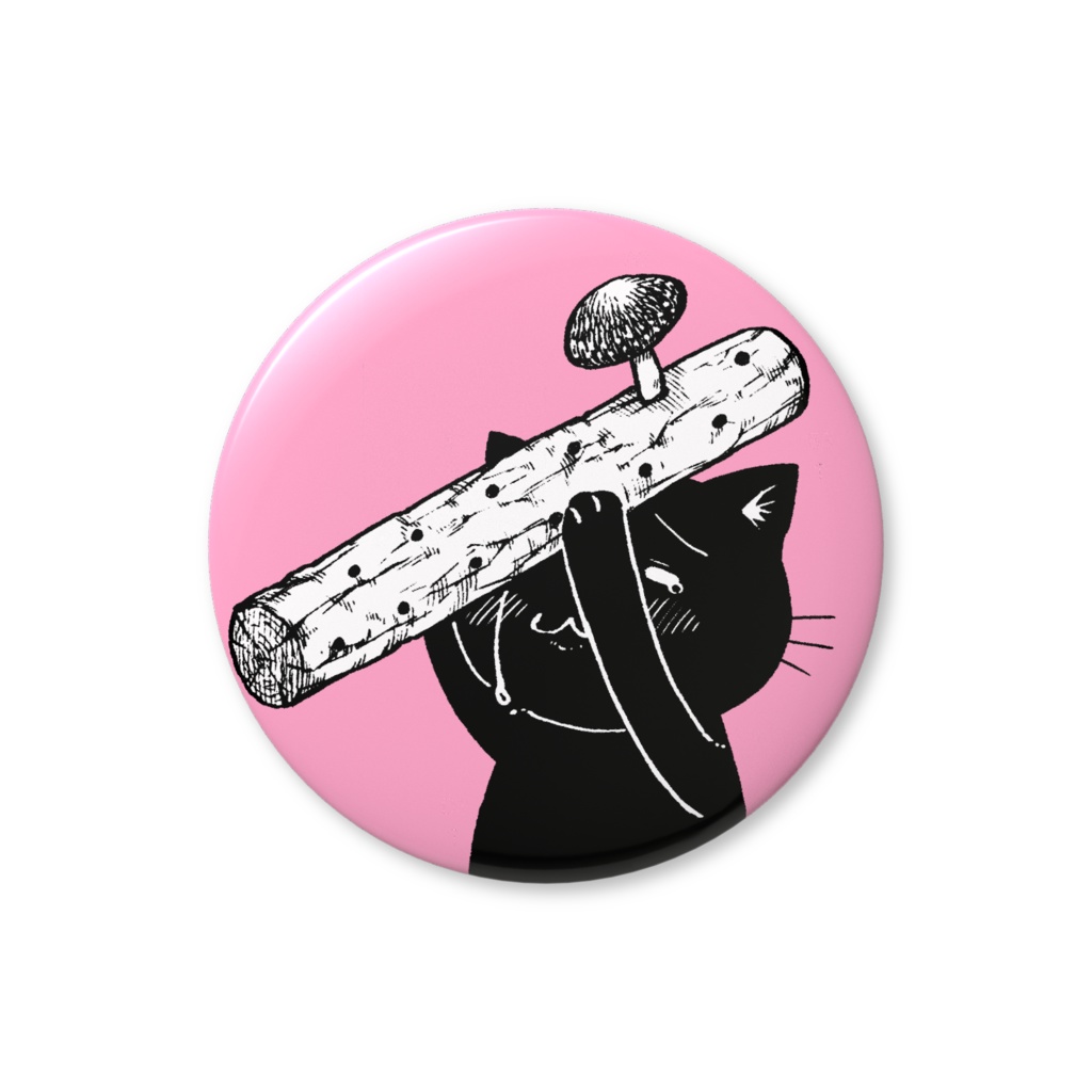 缶バッジピンク