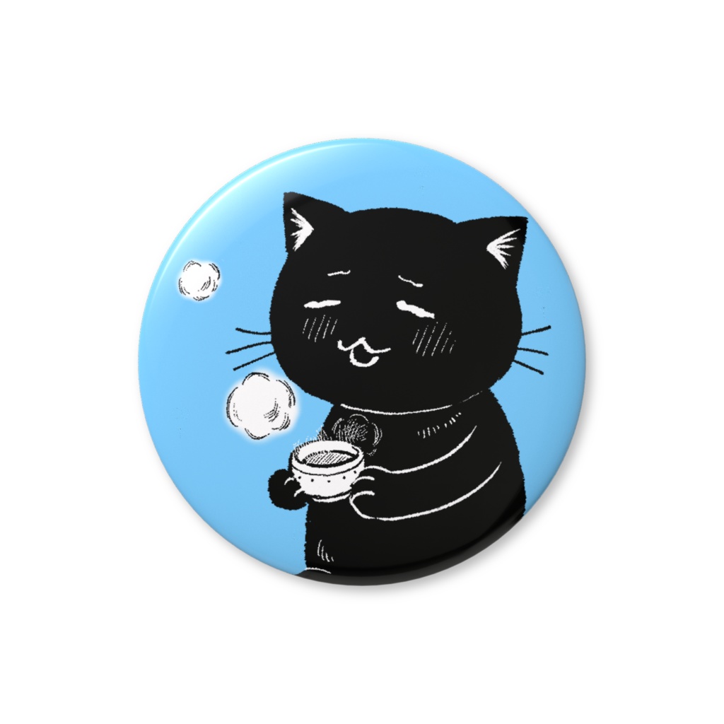 缶バッジブルー