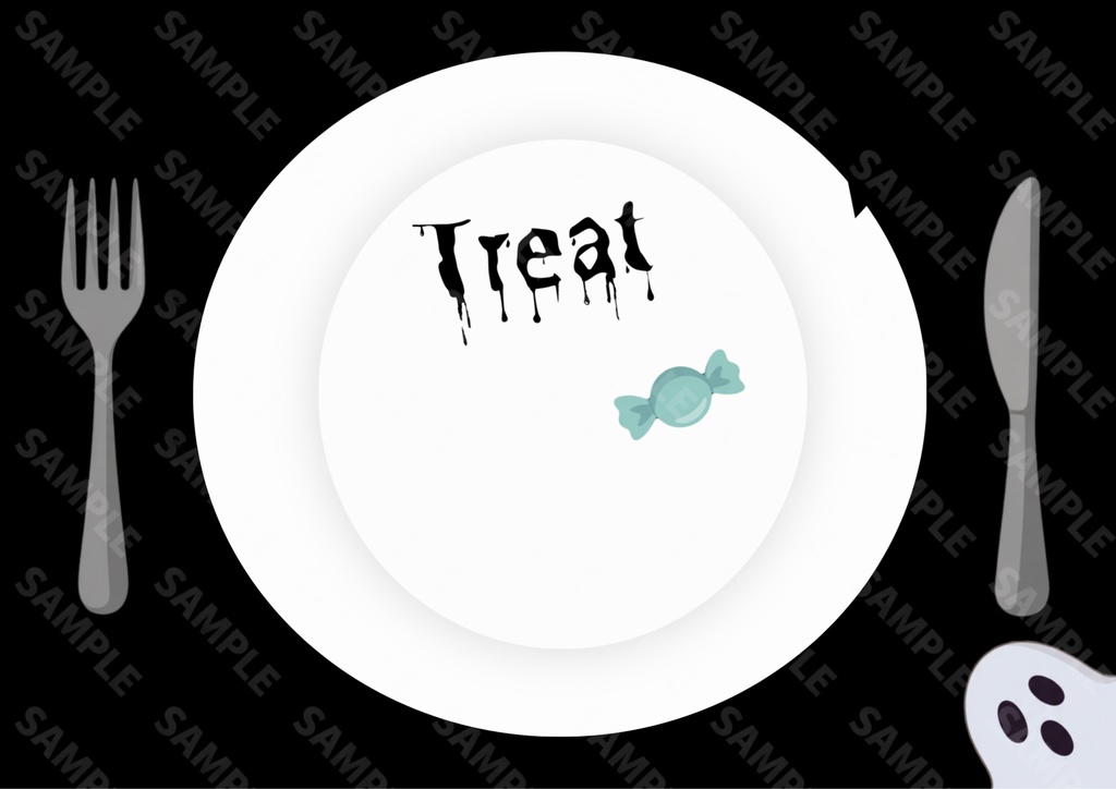 ハロウィン ランチョンマット 4種セット|印刷して使えるデジタル素材
