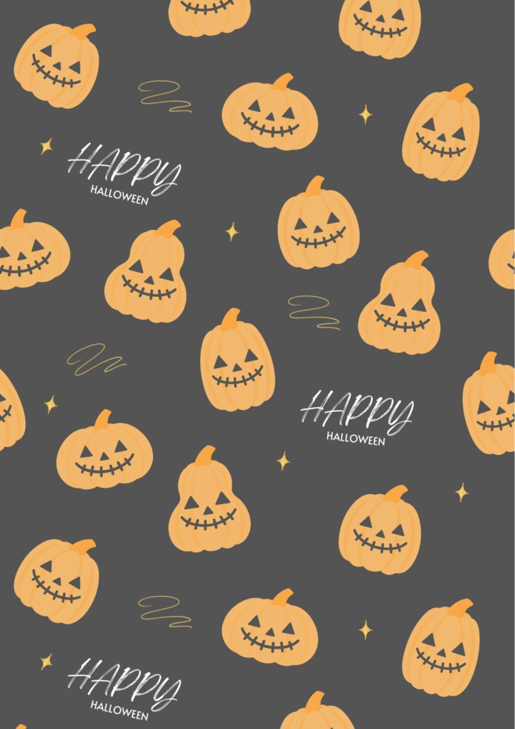 【9/30まで無料】ハロウィン デザインペーパー|A4印刷・ラッピング・配信背景