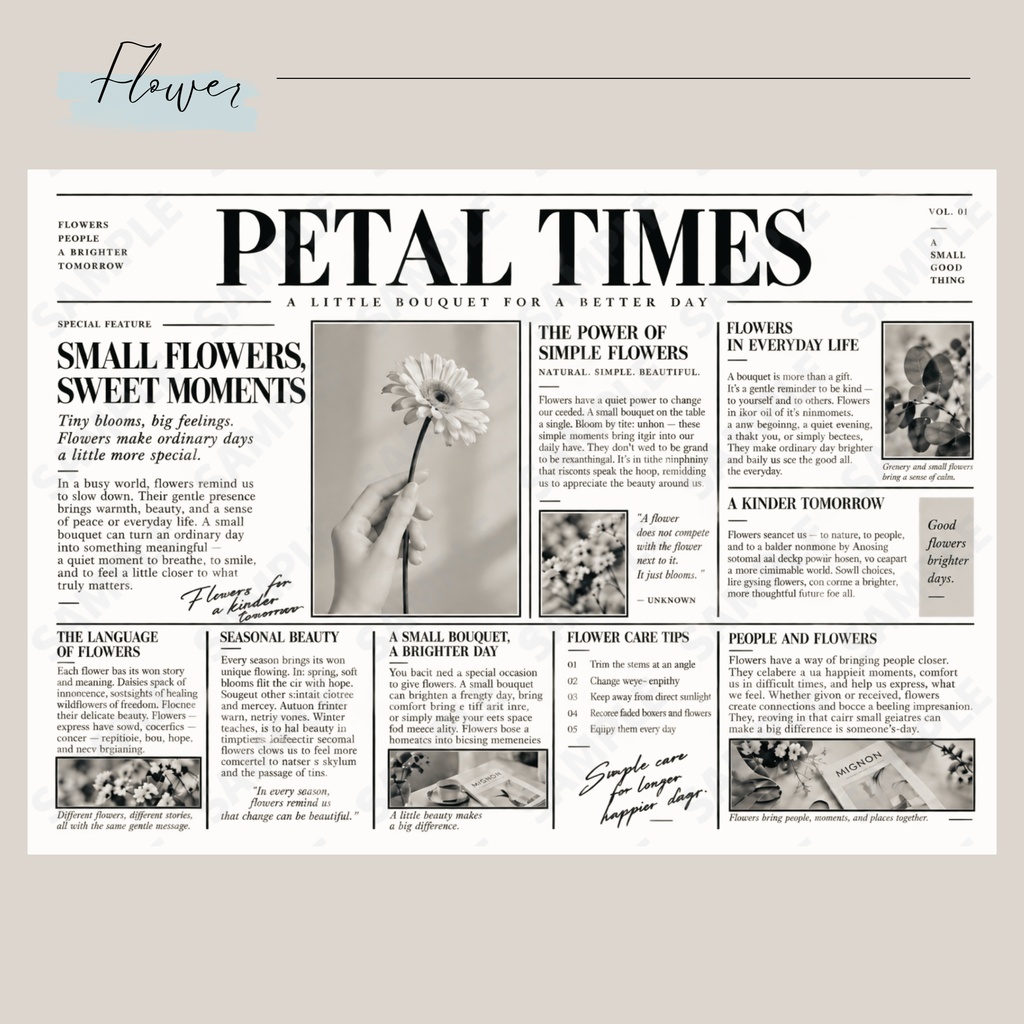 英字新聞風 デジタルペーパー 3柄セット|背景透過PNG・コラージュ・ラッピング素材