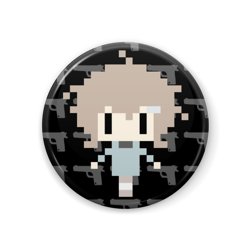 叶 ドット絵 缶バッジ