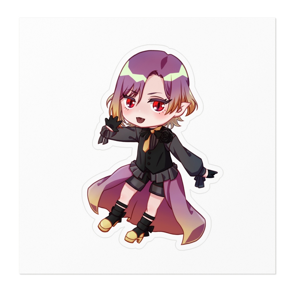 紫黄アイト SD ステッカー 100×100mm
