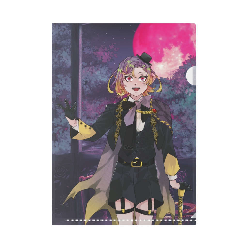 紫黄アイト オリジナル背景 クリアファイル A4